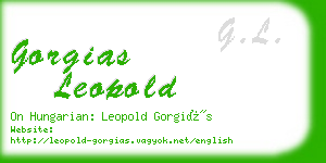 gorgias leopold business card
